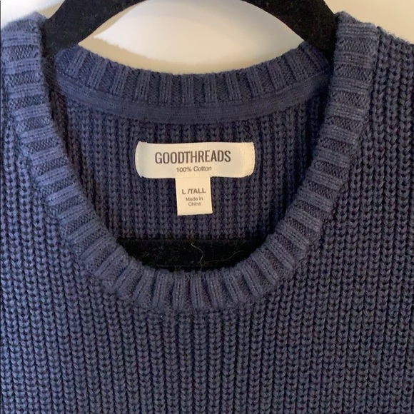 Goodthreads Navy Sweater Large Tall - Picture 2 of 2